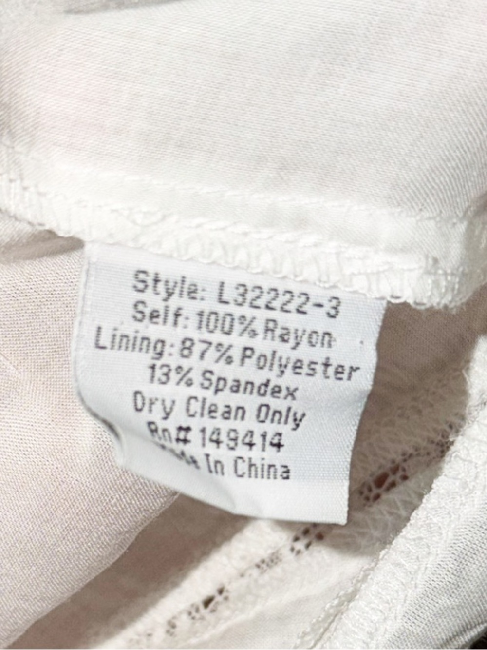 Johnny Was "Jade" White Sleeve Rayon Maxi Dress w white fitted slip-flawless xl - Picture 13 of 15